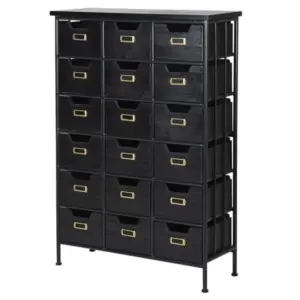 CH Tall Black Multi Drawer Cabinet