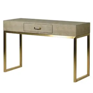 CH Maxim Sage Faux Shagreen Drawer Console Table