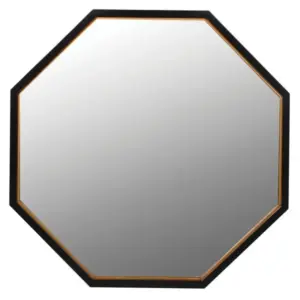 CH Octagon Black Framed Mirror