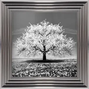 HE Cherry Tree White Framed Wall Art