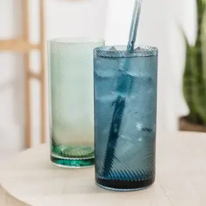 US Twist Highball Tumblers – Set of 2 Blue/Green