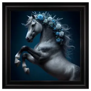 Blue Flower Horse