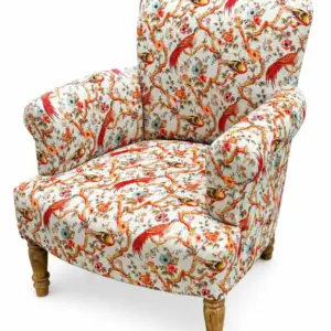 MG Oriental Patterned "Floral Birds" Occasional Armchair