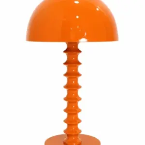 MG Orange Large Ribbed Table Lamp