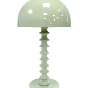 MG Pale Sage Green Large Ribbed Table Lamp