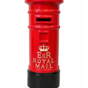 MG Cast Iron Red Post Box Coin Bank