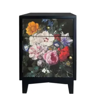 MG Floral Bedside Table (LH Open)