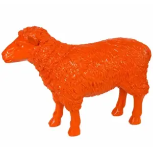 MG Large Bright Orange Sheep Figure