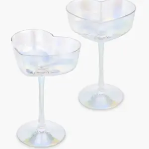 US Heart Shaped Iridescent Coupes – Set of 2