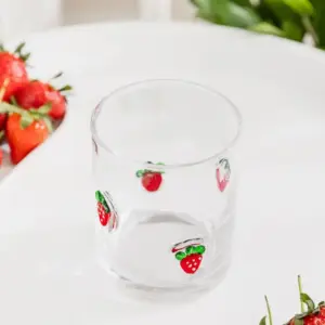 US Glass Charm Tumblers - Strawberry Edition