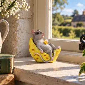 Mouse Eating Cheese