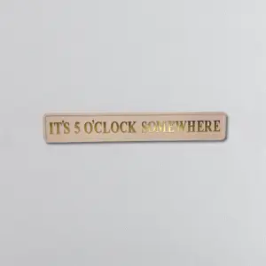 "5 O'Clock Somewhere" Pebble/Gold