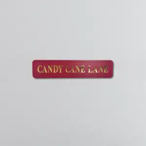 "Candy Cane Lane" Red/Gold