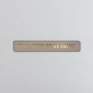 "Rather Be Reading" Pebble/Gold