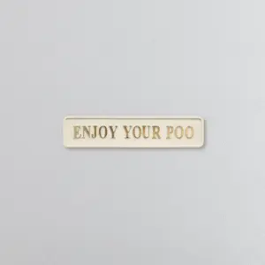 "Enjoy Your Poo" Cream/Gold