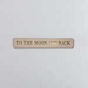 "To The Moon And Back" Pebble/Gold